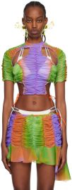 Multicolor Ruched Long Sleeve T-Shirt by Ester Manas on Sale at ssense